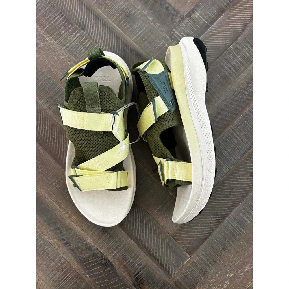 Teva Aventrail Green Yellow Men Hiking Outdoor Trail Sandal Size 10 NEW